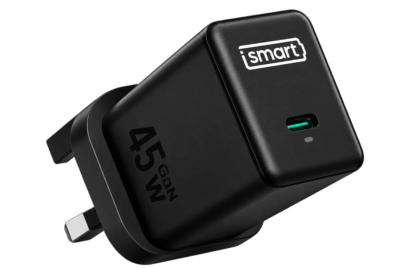 شاحن iSmart USB-C بقدرة 45W باللون الأسود – iSmart PD 45W USB-C wall charger NB-PC003